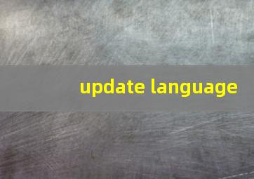 update language